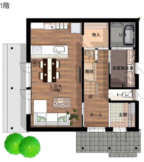 イチケンのモデルハウス1階