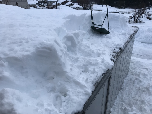 第２６４４回：コンテナ車庫の雪下ろし