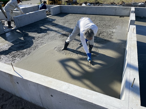第２８５７回：『荒浜の農園事務所』防湿土間コンクリート工事