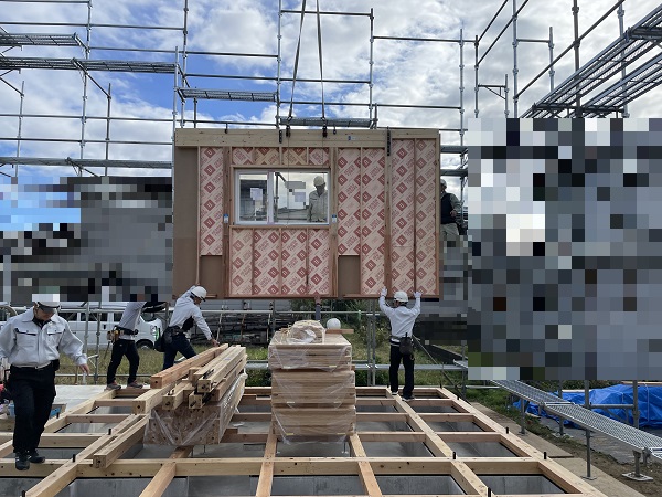 第３１９０回：『高田の家』建て方１日目～大型パネル編～