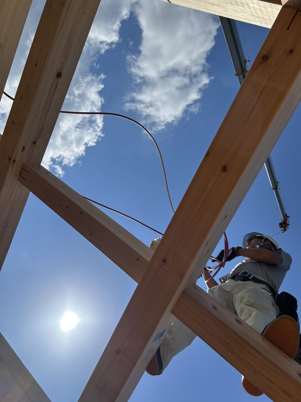 第３６８０回：『岩上の家』建て方１日目