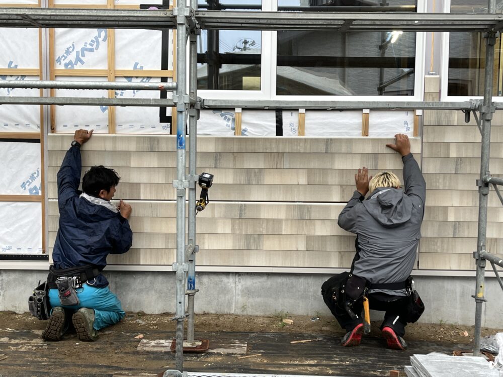 第３６８８回：『岩上の家』外壁工事